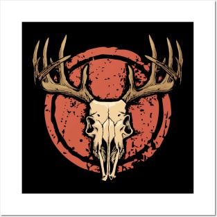 deer skull Posters and Art